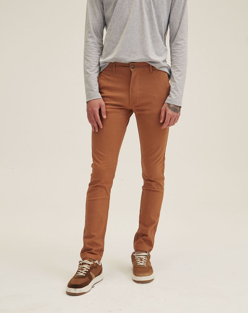 Pantalon chino outlet marron