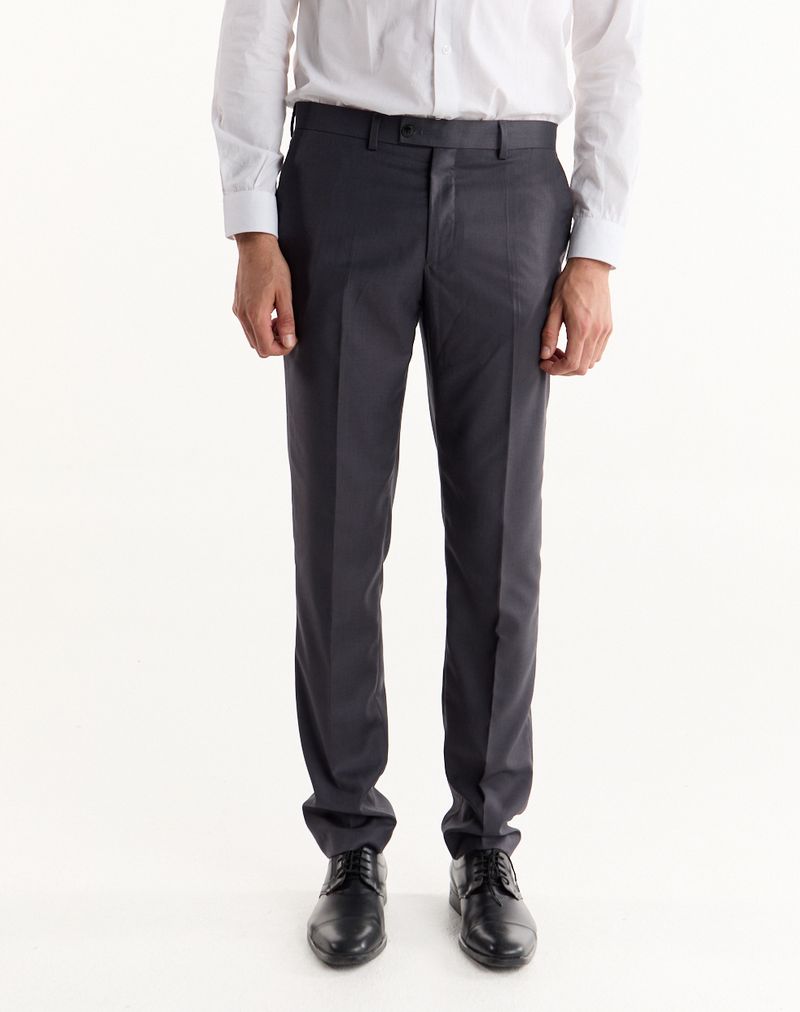 Pantalón Chino Gris Pantalon Pinza Gris Hombre Pantalón De Vestir